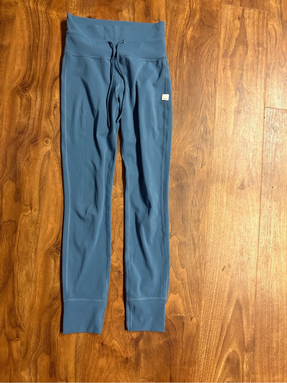 Vuori Slate Blue High-Rise Drawstring Leggings